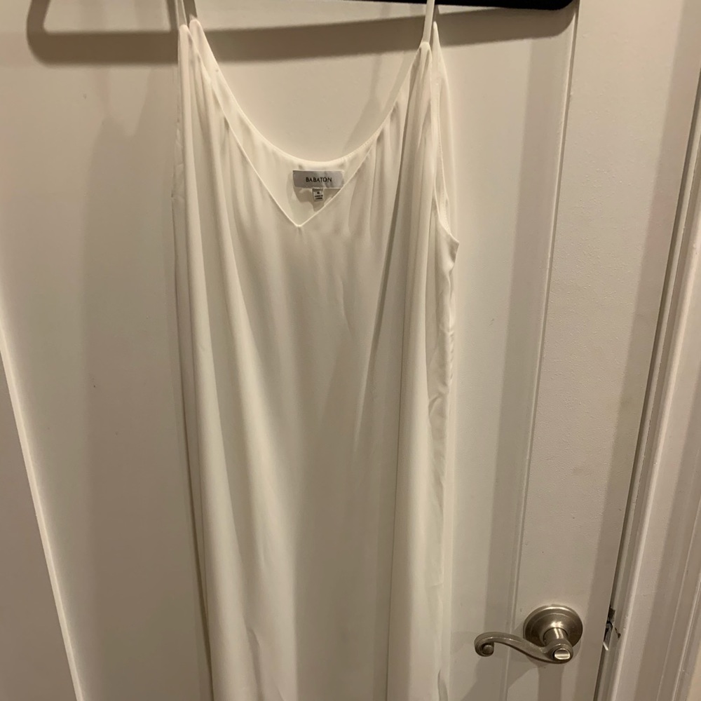 Babaton white slip dress